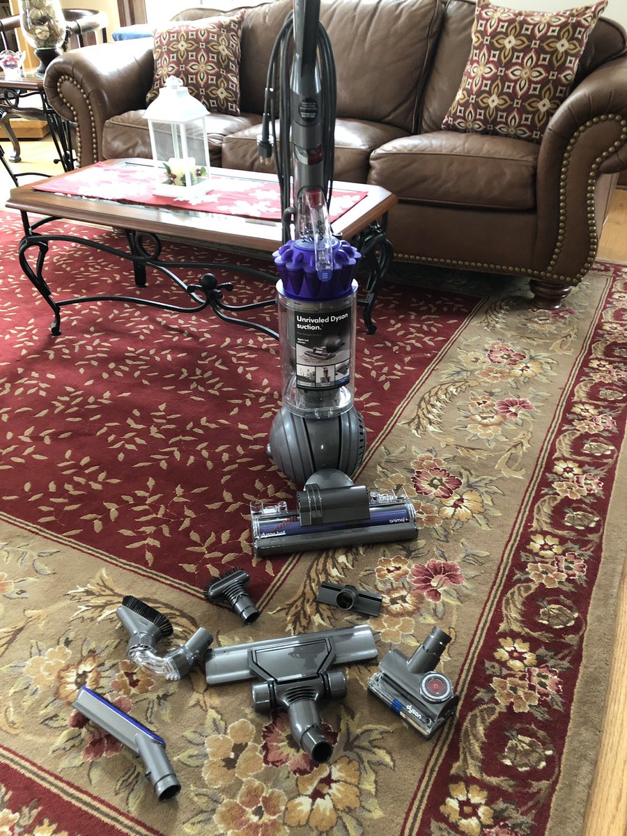KA_Murphy6998's tweet photo. So excited to get my new Dyson! It all clicked together in just a few steps. HOWEVER there are absolutely no instructions for all the attachments. Going to have to look on their website or YouTube for help. #Dyson https://t.co/UQj94xkuD4