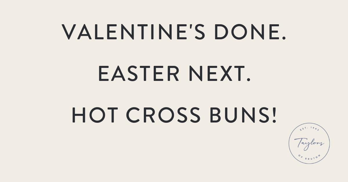 taylorsofbruton's tweet photo. Easter = Hot β buns β€οΈ
#hotcrossbuns #wholesalebakery #somerset #bruton #wholesalebakerysomerset #somersetwholesalebakery #loveofsomerset #taylorsofbruton #bakery #traditionalbakery https://t.co/RRREa5IGcU