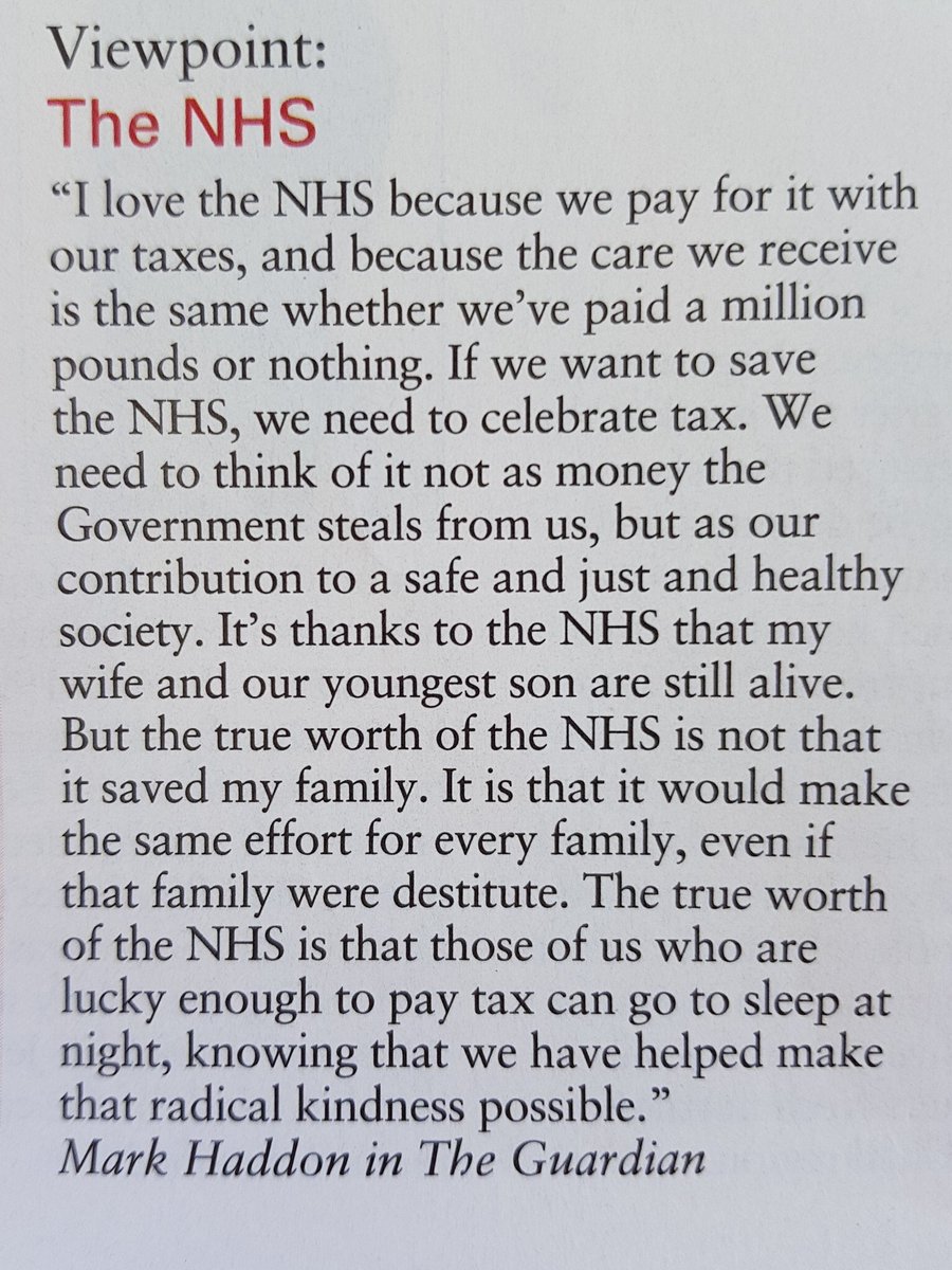 I love this 👇 It’s true and I hope it always will be. Thanks to all our fabulous health and social care teams across Scotland for doing such a great job.