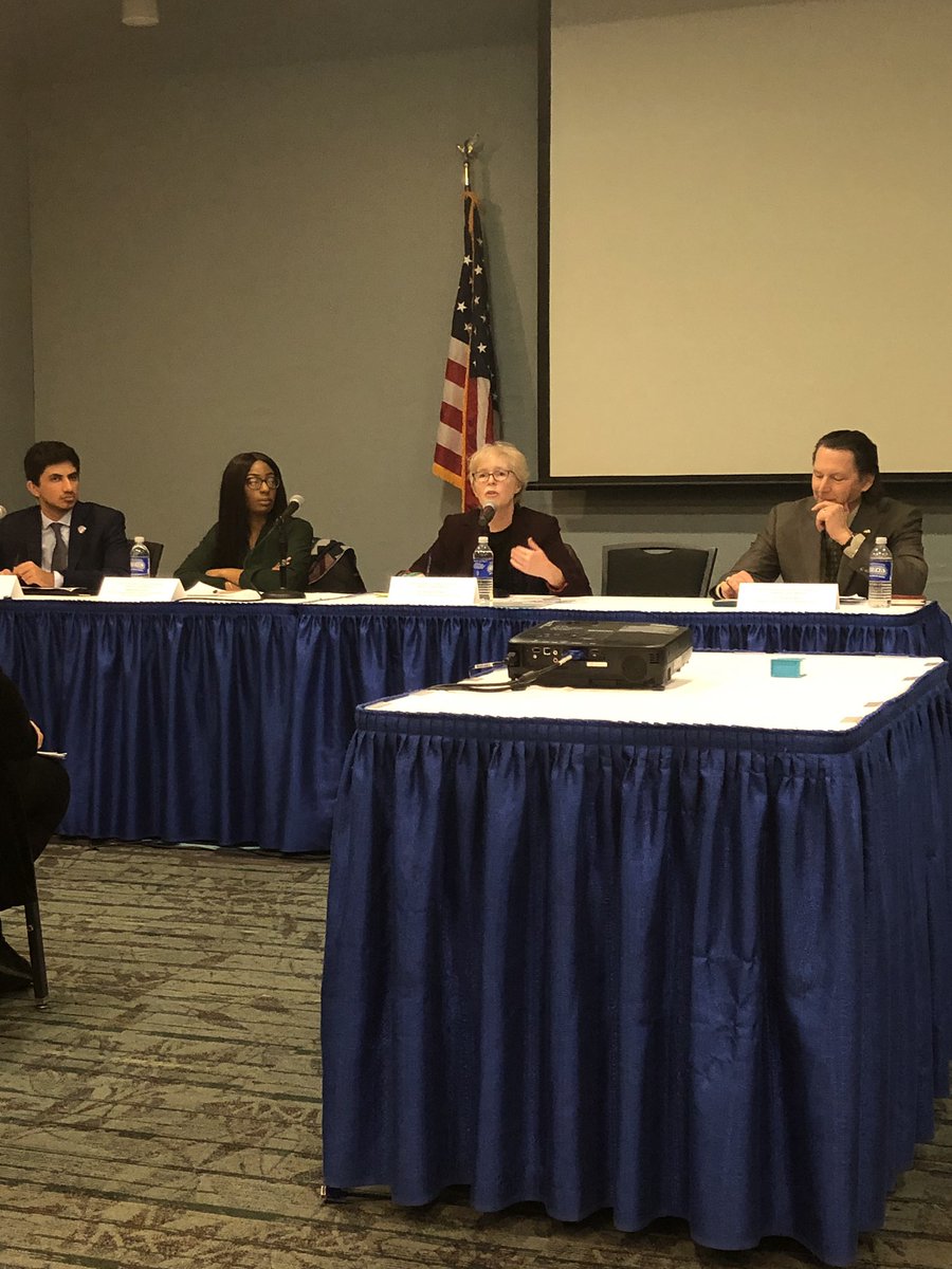 Pres. Barbara Bowen speaking on the Public Higher Education panel. 

#CaucusWeekend2019 #FairContractNow