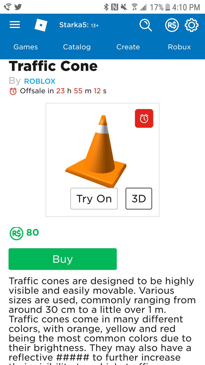 Roblox On Twitter No One Will Bump Into You While Wearing This Traffic Cone Https T Co Xlnhlopfew Roblox Presidentsdayweekend - red traffic cone roblox code