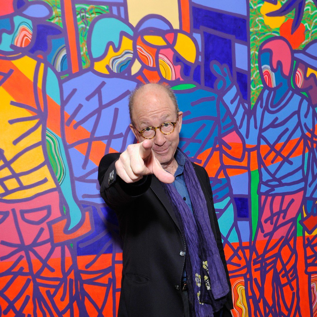 Jerry Saltz at ALAC 2019 Opening Night Reception. 👉 Booth B5: Ajarb Bernard Ategwa 'Today is Tuesday' on view with Peres Projects. @peresprojects #ajarbbernardategwa #ALAC #ALAC2019