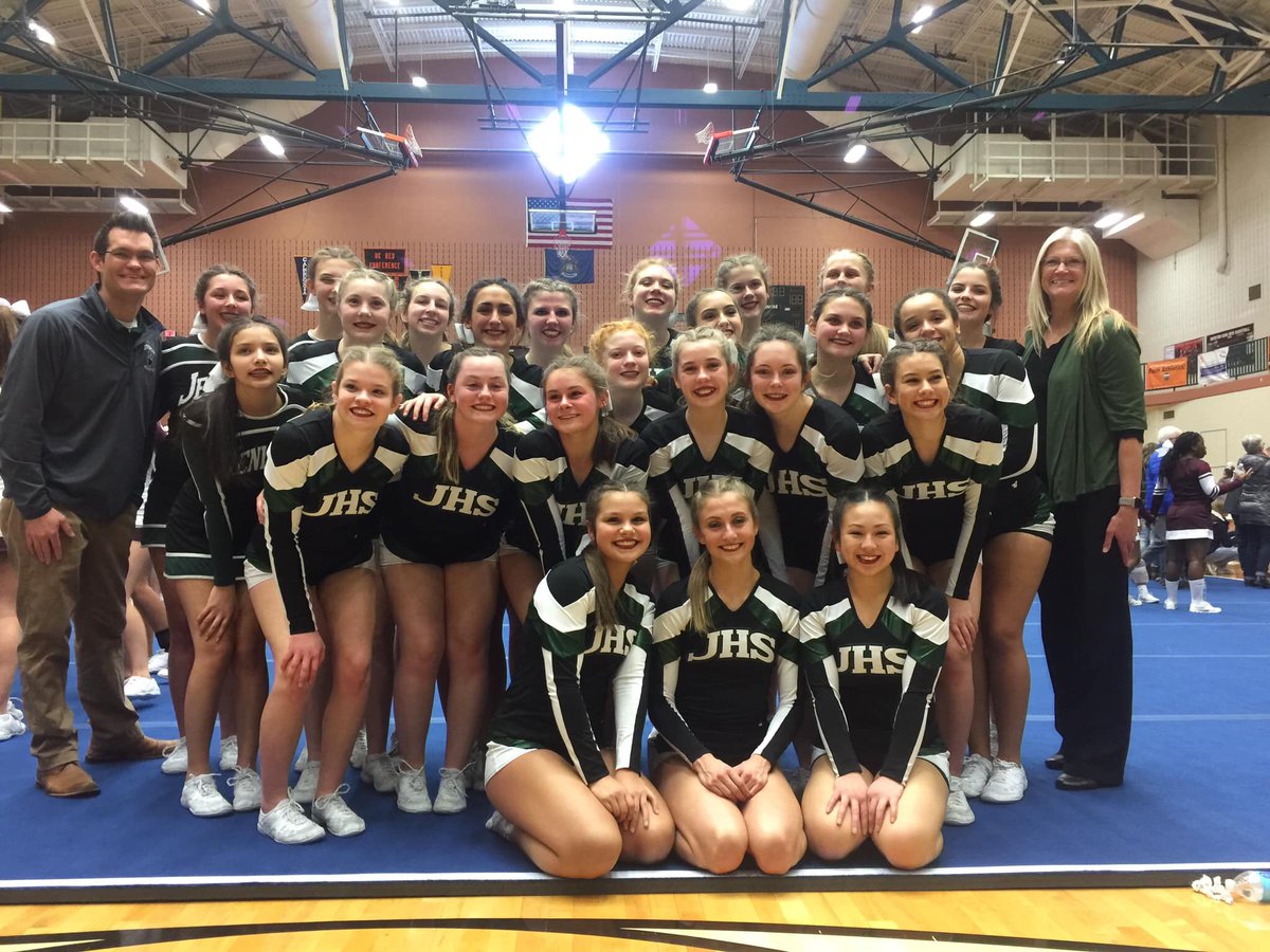 CheerJenison's tweet photo. ⚡️Regional bound!⚡️                     Way to go Lady Cats!!! #LookAtUsNow #WeAreJenison #ReachForTheDream #wendystoga https://t.co/b3mLc5bjRk