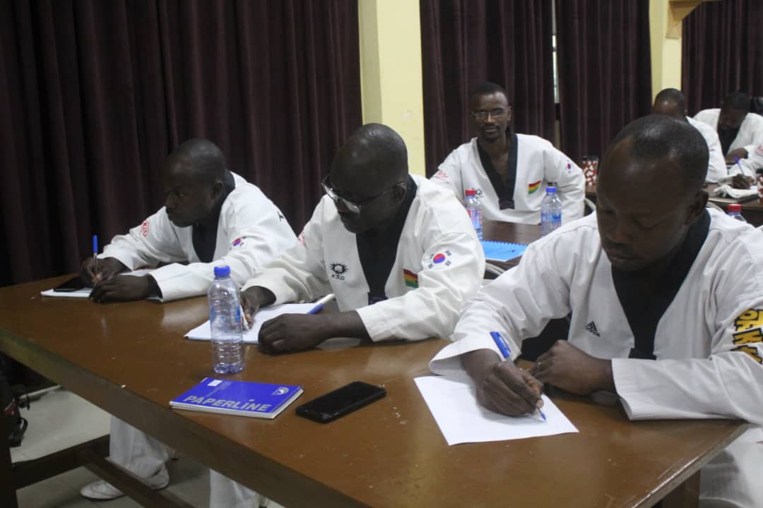 TaekwondoGhana's tweet photo. There was a short break at 11:30 after which theoretical exams started at 12:48 for 45 minutes and Practicals exams begun at 1:30 to 2pm.

#IOCDNSS
#2ndtkdRefcourse 
#SupportGHtkd https://t.co/a2q9ZjuL6b