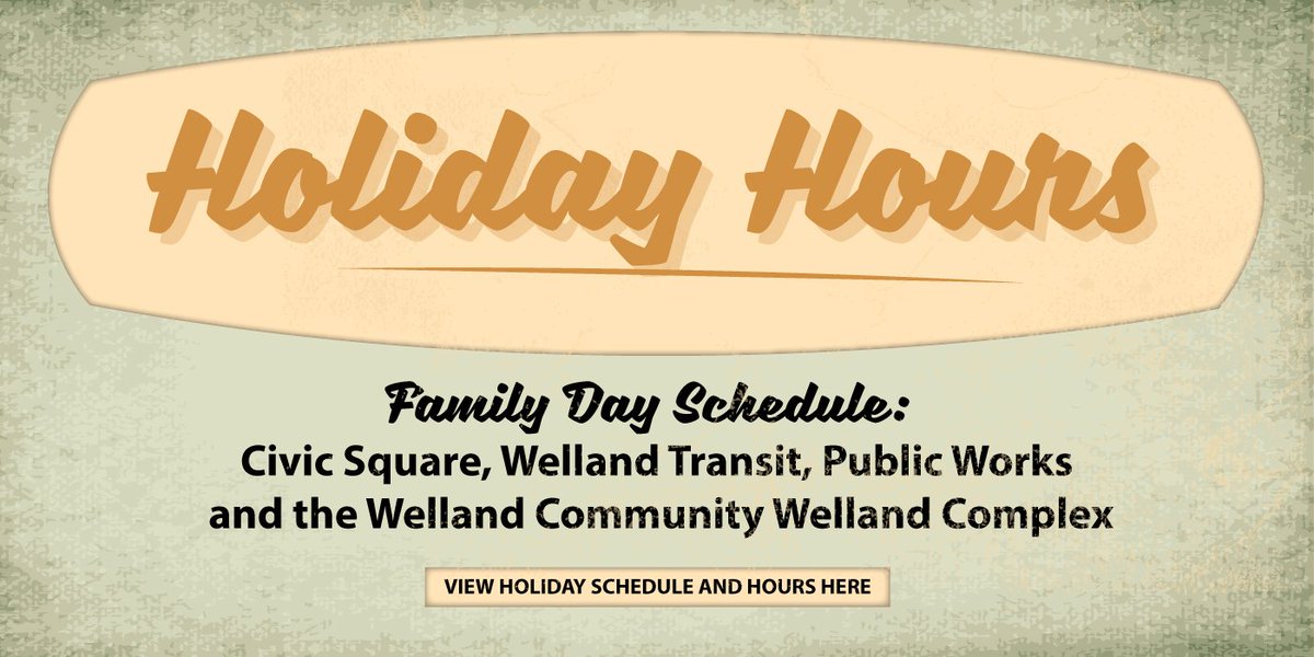 Please visit the city's website for Family Day hours across our facilities: ow.ly/VrcS30nGVkq https://t.co/4iRzBXZRbm