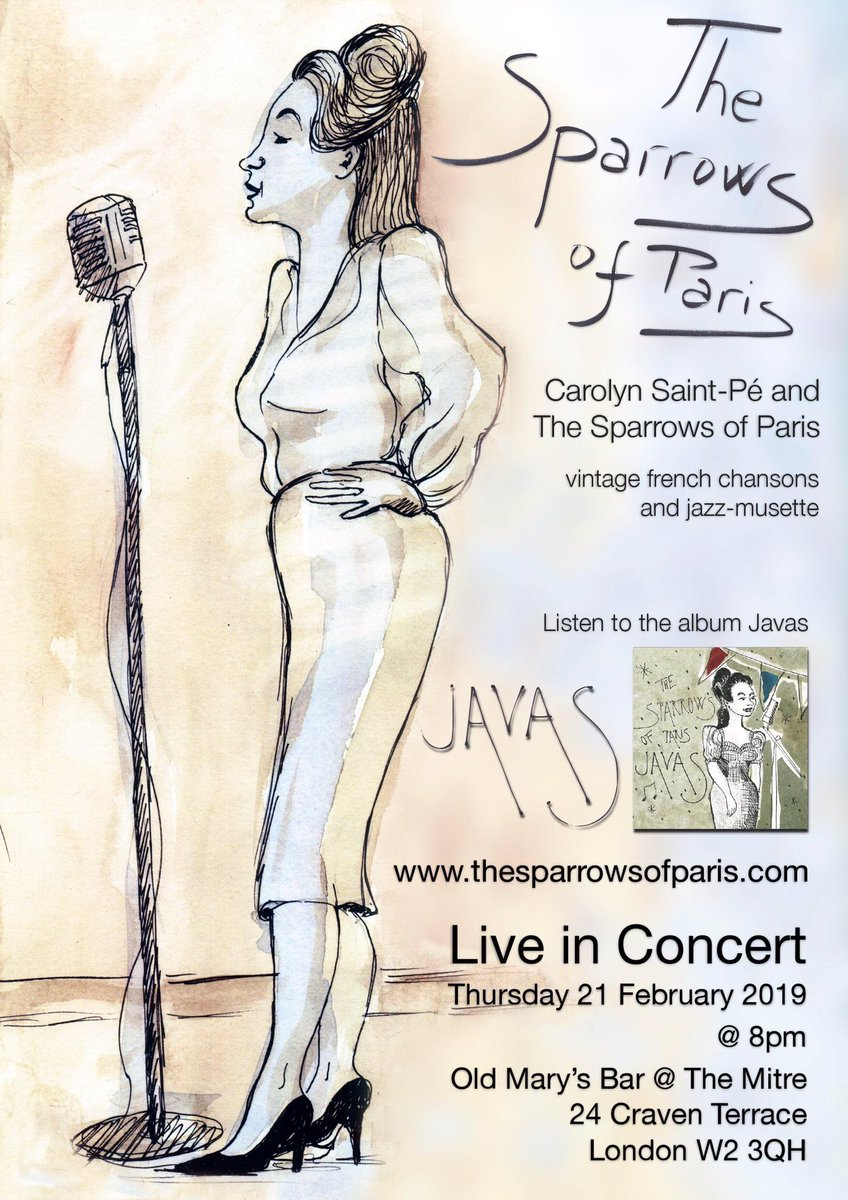 FrenchMusetteUK's tweet photo. #freegig @sparrowsofparis @moineauxdeparis #chansonfrançaise #vintagemusic #jazzmusette #accordion #1930s @oldmarysbar Thurs 21 Feb 8pm #London #lancastergate #edithpiaf #frenchinlondon #franceuk #francaisdelondres #frenchmusetteuk https://t.co/pZeGKjspAe