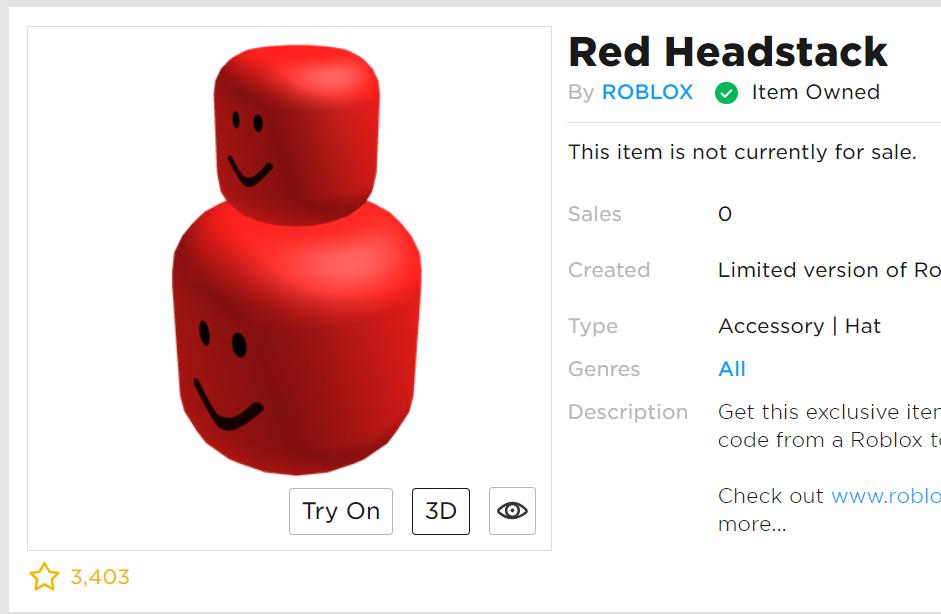 75602gamer On Twitter I Officially Own Both Of Them - roblox toy code for red headstack