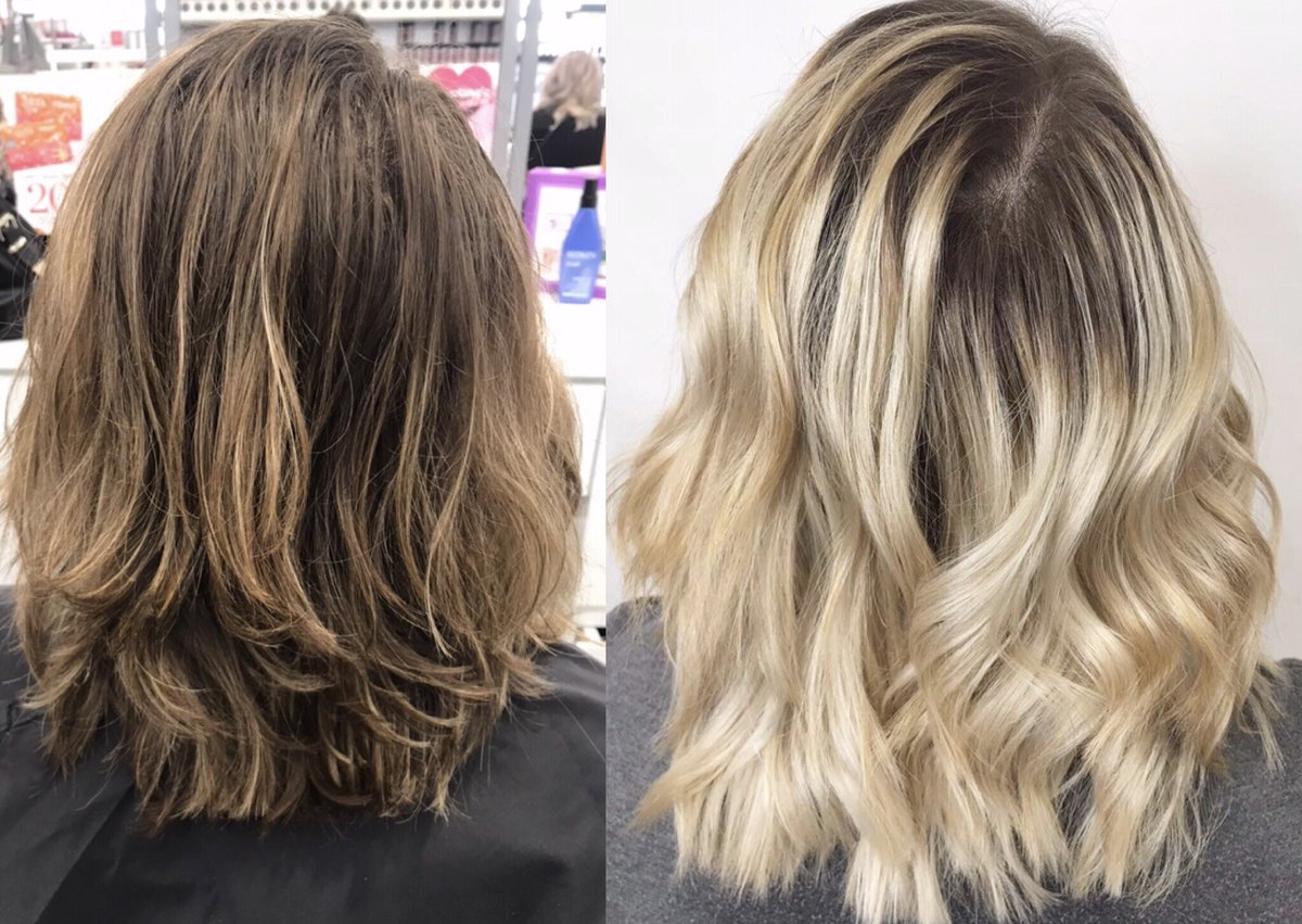 HairMagicMegh's tweet photo. #blondebarbie #blondesrule #balayage #licensedtocreate #hairstylist #handpainted #shadeseqgloss #redken #ultabeauty #thesalonatulta https://t.co/TeX0p3iiSo