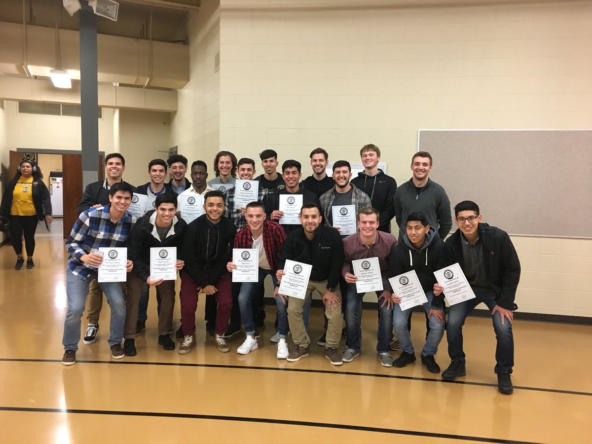 fhsusoccer's tweet photo. After a successful season on the field, it’s great to see the lads get recognized off the field too. 20 of our lads were recognized at half-time for their hard work in the classroom. Not sure about Lucho’s naughty shirt and jeans combo though....#RollTiges #AcademicExcellence https://t.co/UUAxuFs4c7