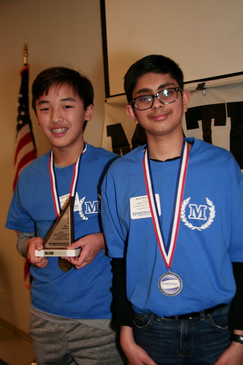 marywiley2's tweet photo. Allen Wang came in 4th as an individual after an exciting Countdown round in which he bested 4 competitors. He will represent Millburn at States. Arav Ahluwalia came in 8th. #MathCounts ⁦@MillburnMSPrin⁩ https://t.co/dKRkEafXJt