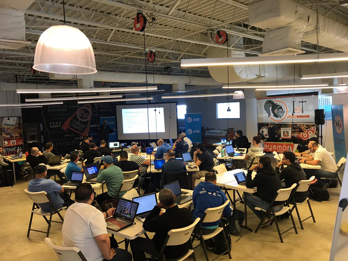 josequinones's tweet photo. Great day teaching #infosec "Network Security with Kali" to the local community at @engine4cws.

via @Obsidis_NGO @defcongroup787 https://t.co/4V9Kb0wLHS