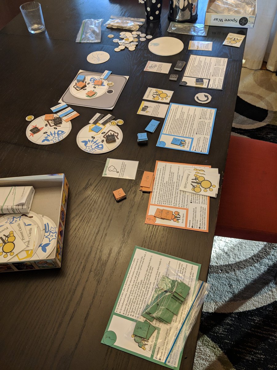 lucidphoenix's tweet image. Spore War ready for tomorrow @TheBoardAndBrew @BreakMyGameG