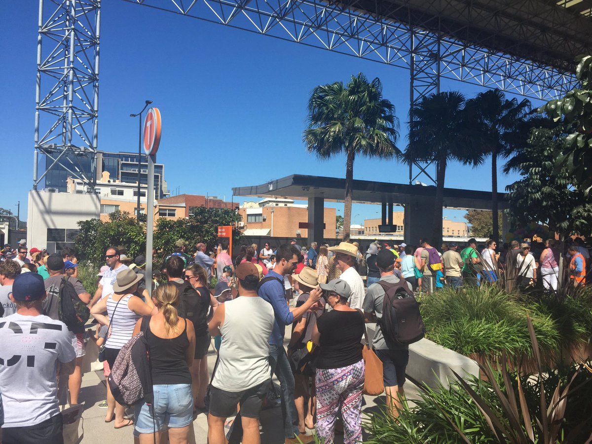 Full platform at Newcastle Interchange for the light rail community open day <a href="/newcastleherald/">Newcastle Herald</a>