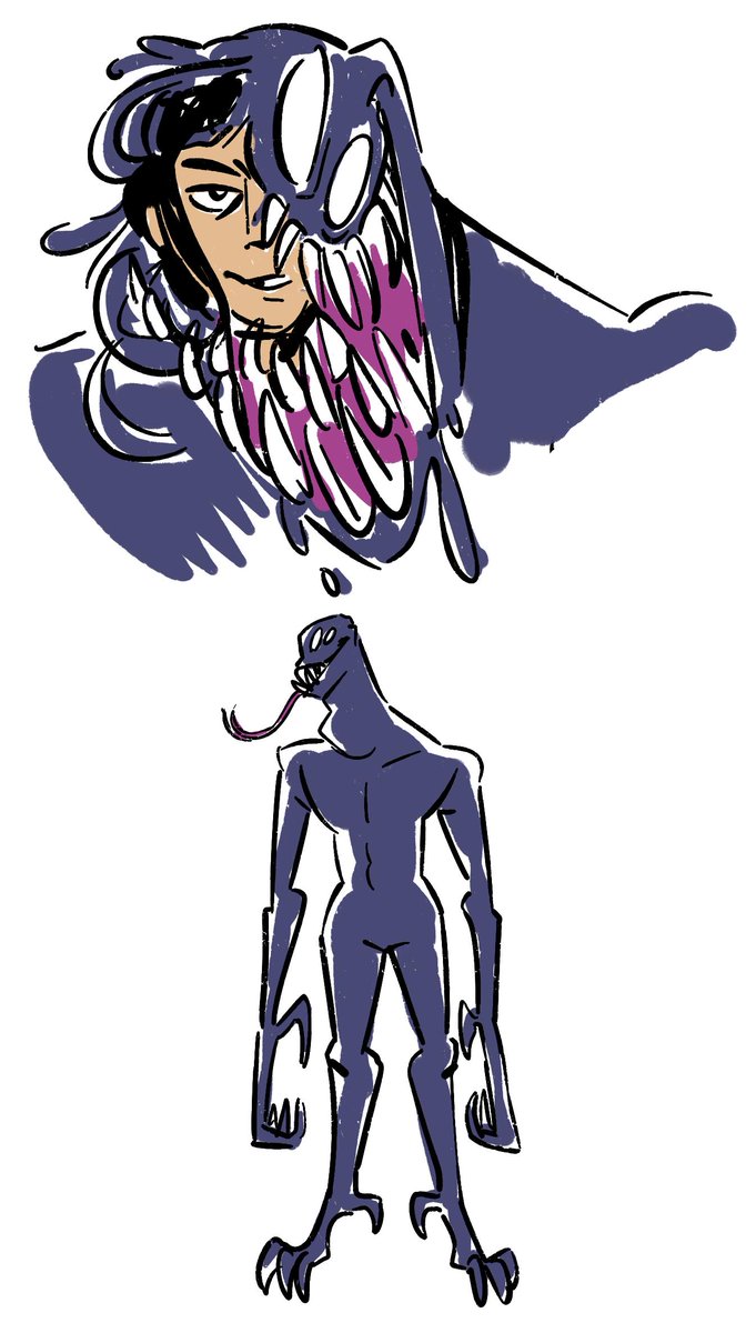curlytsunamiART's tweet image. i hope people still care about #Venom cus that one AU where dora skirth lives n gets a symbiote of her own is still so good