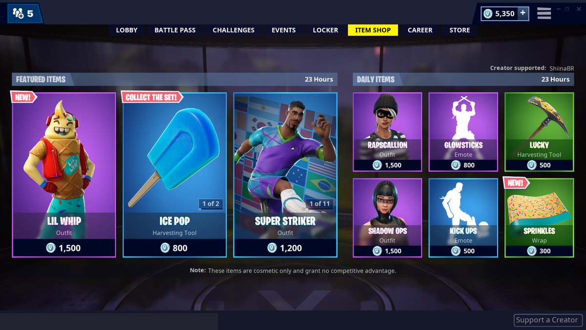 shiinabr fortnite leaks on twitter new lil whip skin use code shiinabr if you want to support me - how to code fortnite skins