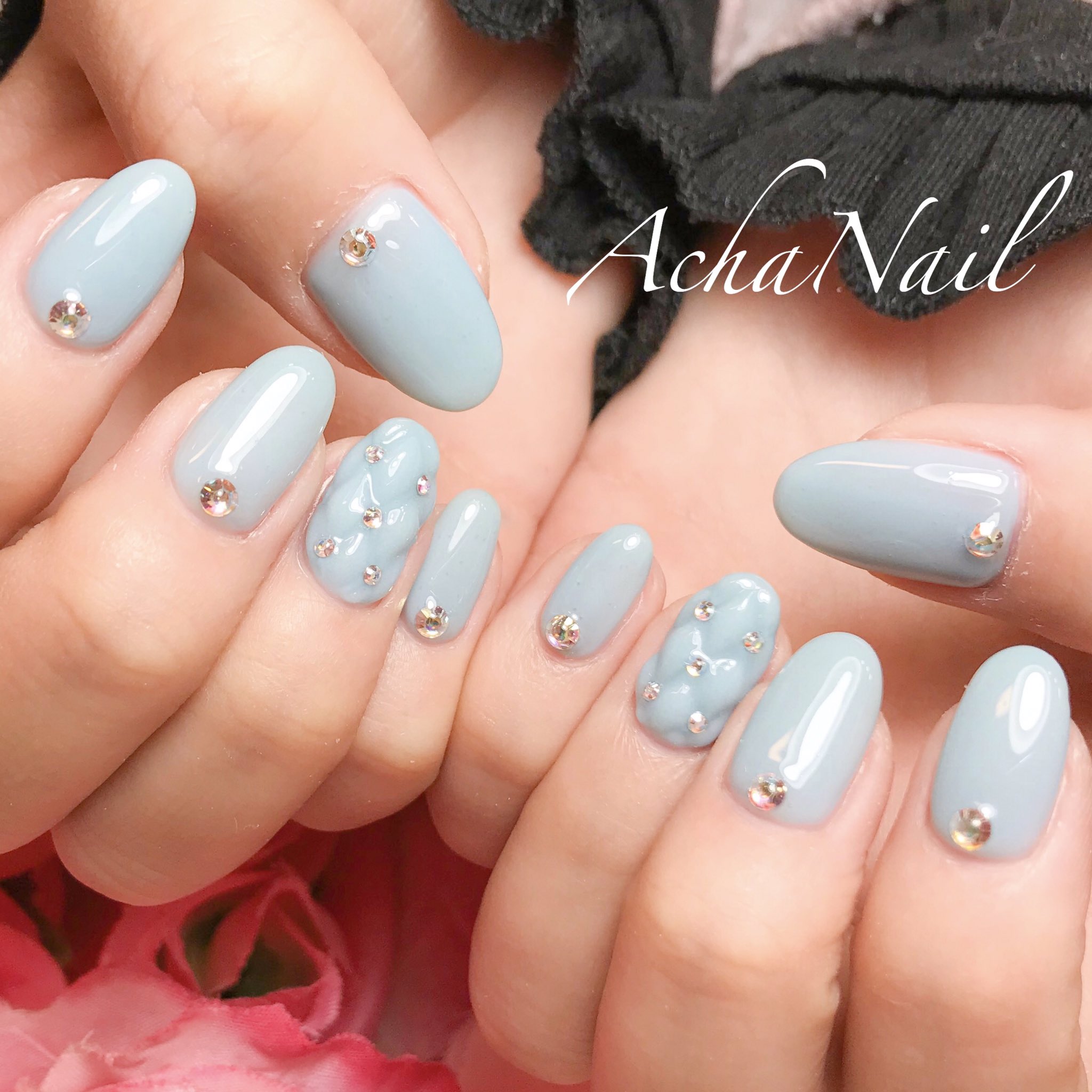 ネイリストasami Achanail ちゅるんとしたシアー感が可愛いダスティーブルーでキルティングネイル T Co Nbuuz5xi8r キルティングネイル シアーネイル Miumiu風 Miumiuネイル スモーキーブルー ダスティーパステル ダスティーブルー