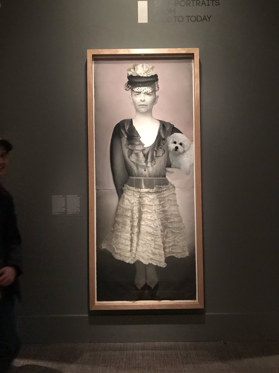 LizHayes79's tweet photo. I took a selfie in an exhibit on selfies - so it’s almost like I’m an artist ;) #Meta Self-portraits include: Liz Hayes, Susan Hauptman, James Porter,  Everett Shin... #EyeAndI @NPG https://t.co/j5HcBkqELu