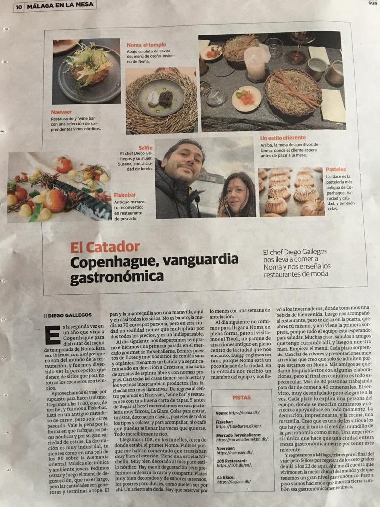 SolloRest's tweet photo. Artículo de #DiegoGallegos @elchefdelcaviar sobre su estancia en #NomaRestaurant #Copenhague https://t.co/DhZXh9ulnL