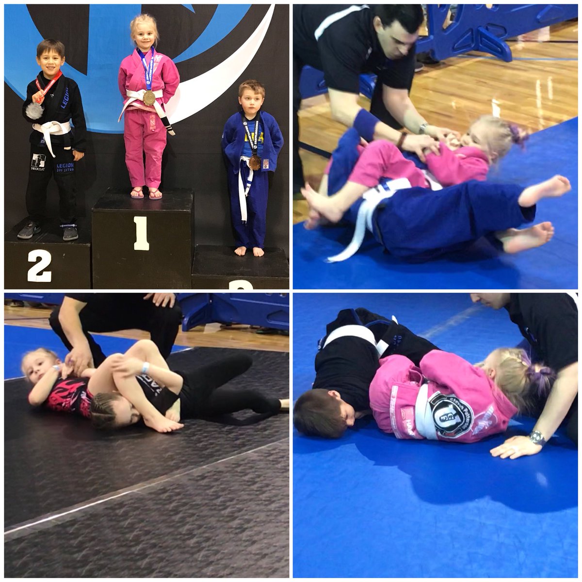 Ky channeling @RondaRousey today #1stsubmissionstourney #armbar #girlscanfight #kynado #BJJ #purplehairdontcare🥇🥈💜