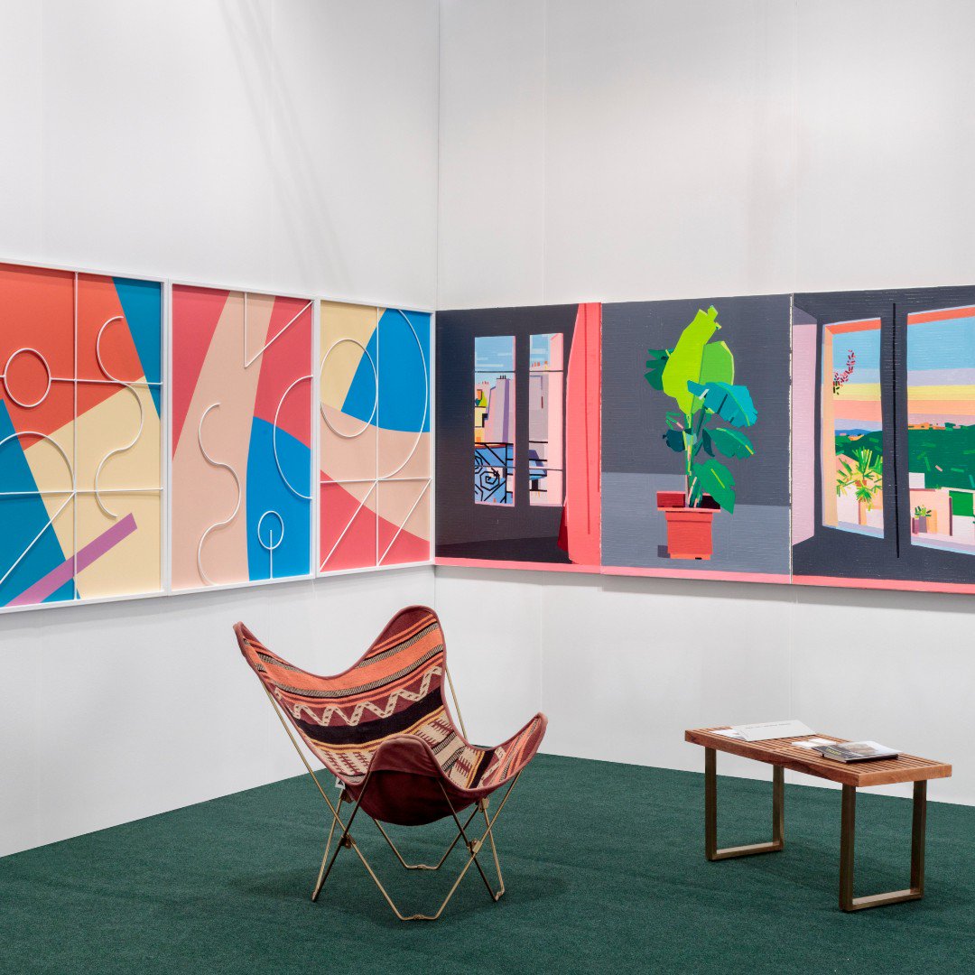 Booth F7: Works by Przemek Pyszczek and Guy Yanai on view with Galerie Derouillon. @galeriederouillon #przemekpyszczek #guyyanai Photo by @joshuawhitephotography #ALAC #ALAC2019