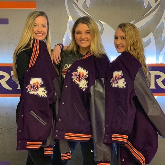 NSUDemonsVB's tweet image. Letter jackets at halftime and #Forked SFA. Good day to be a #Demon 😈🏐🤘 bit.ly/2SEBecR