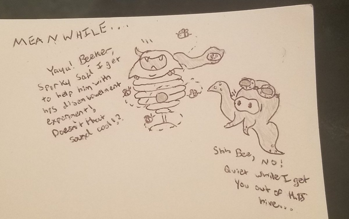 Beesaurus28's tweet photo. A close up of the text just cuz it's hard to read in the original! #lilbee #beekerbeeks https://t.co/hGRPnUkC9f