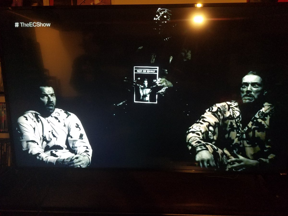 DarrylSearcy's tweet photo. Watching the #ECSHOW on the WWE Network with @realboogey @EdgeRatedR @Christian4Peeps Thanks for the laughs guys . 🤣 https://t.co/S5zkwis3gT