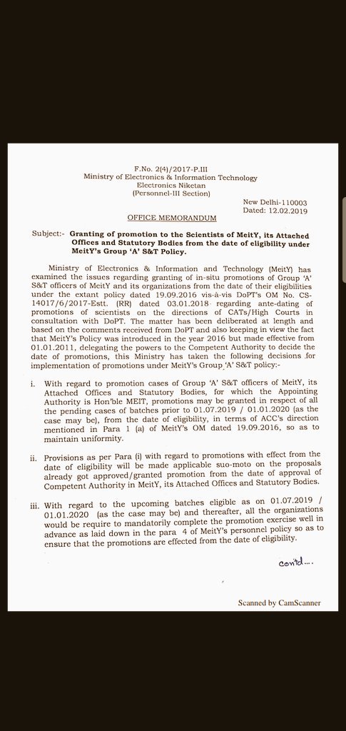 ainoa_nic's tweet photo. AINOA express thanks to Minister /MoS/Secretary /JS/Pers Miety and DG Ma'am/DCM sir/RSM sir/all NIC seniors ,NICIAN's , all  AINOA family and well-wishers  for their continue support in providing promotions from retrospective dates. Congratulations all effected. https://t.co/SOtoiNc8cv
