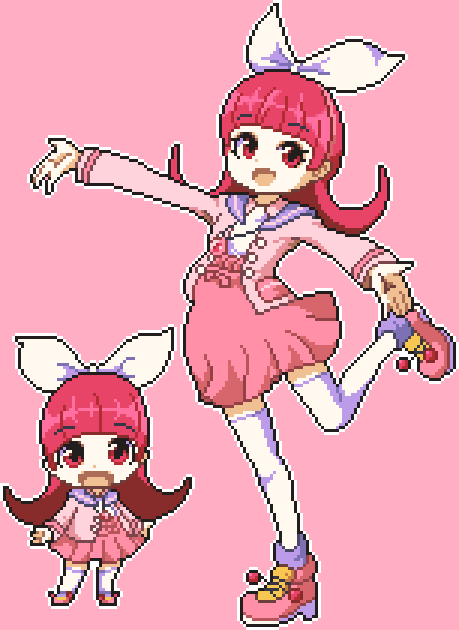 ジュエルペット マジカルチェンジのルビー#ドット絵 #pixelart 