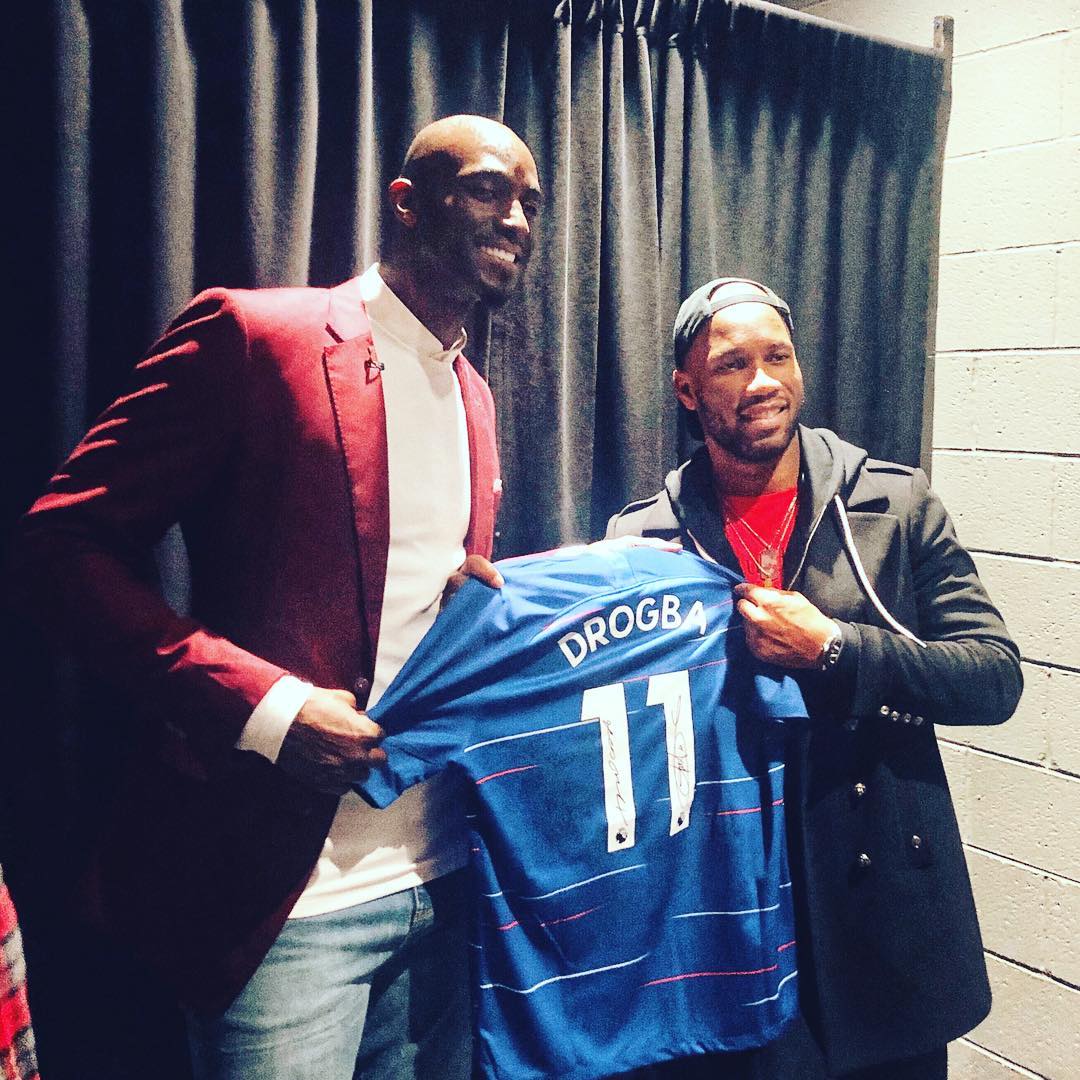 The Big Ticket x <a href="/didierdrogba/">Didier Drogba</a> 🏀⚽️

#NBAAllStar