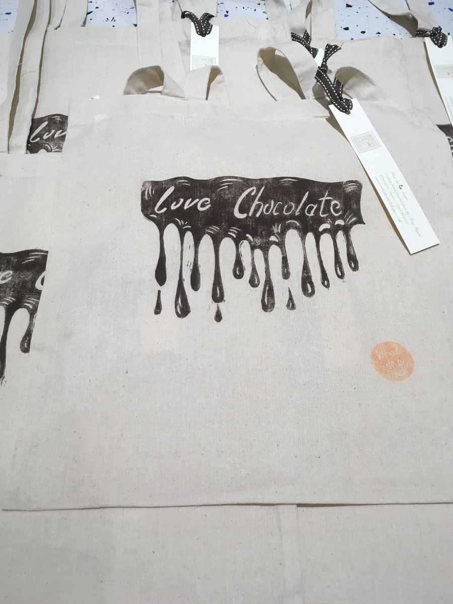 New tote bags available for <a href="/CockingtonChoc/">Cockington Chocolate</a> <a href="/CockingtonC/">Cockington Court</a> 
Hand printed <a href="/whattheduckdes/">Whattheduckdesign</a> studio.
A goodie bag to put your chocolate stach in.
More to come soon... <a href="/DevonFoodHour/">DevonFoodHour</a> @devonguild @ServicesTDA <a href="/TakahashiMcGil/">Takahashi McGil</a> <a href="/Flower_La_Vita/">Vita</a> <a href="/tonyfagansart/">Tony Fagan's Art</a> @SimonStorey55 <a href="/MadeInDevonUK/">Made In Devon</a>