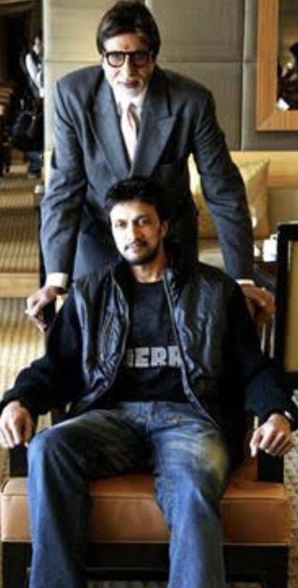 KicchaSudeep's tweet photo. Thank u sir @SrBachchan , for entertaining us for 5 decades.This magical number speaks for u,,,ur love for cinema,and above all how much u are loved.
I’m blessed and honoured to have shared the screen with u sir 🙏🏼. Wishing u great health and happiness.
This pic is treasured. https://t.co/A5HK798IlW