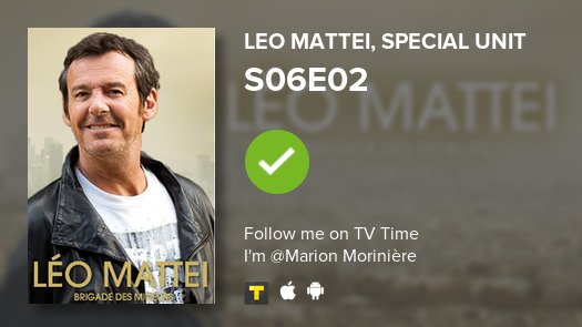 Marion17110's tweet photo. I've just watched episode S06E02 of Leo Mattei, Spec...! #tvtime https://t.co/k0LWkv0TZS https://t.co/xmYcl0WnPT