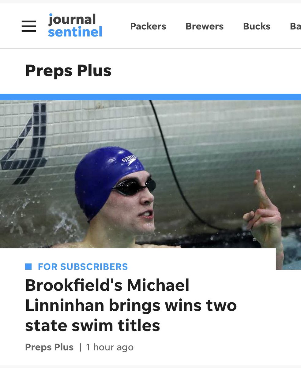 Great <a href="/journalsentinel/">Journal Sentinel</a> “above the fold” of <a href="/wiaawistate/">WIAA State Tournaments</a> Champ <a href="/LinnihanMichael/">Michael Linnihan</a>! 🥇🥇