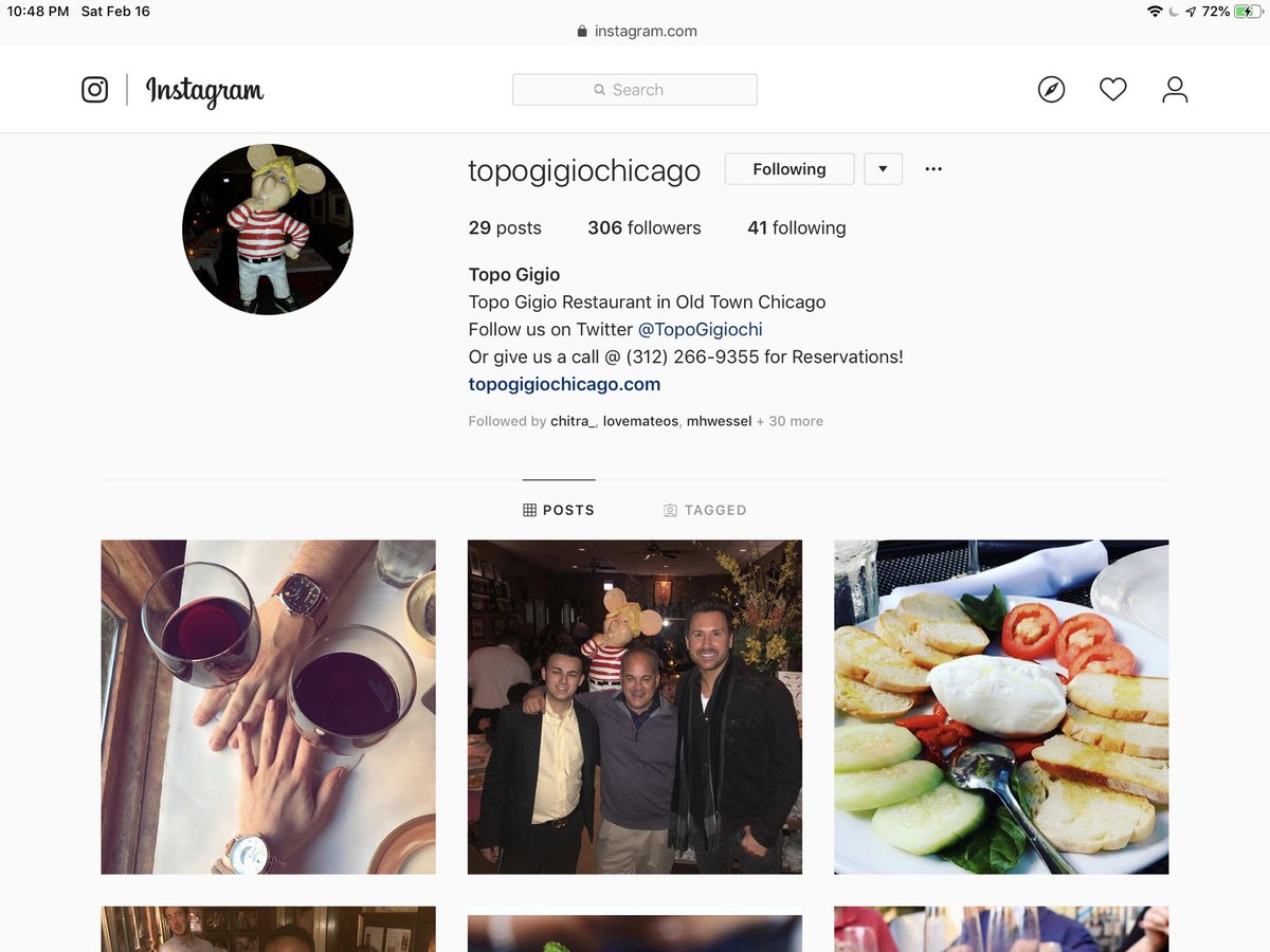 Don’t forget to follow us on Instagram @ topogigiochicago for delicious posts 😋