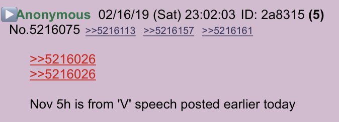 8, Twitter attack, November 5th: POTUS sending a signal? Anon notable!! #QAnon  @realDonaldTrump