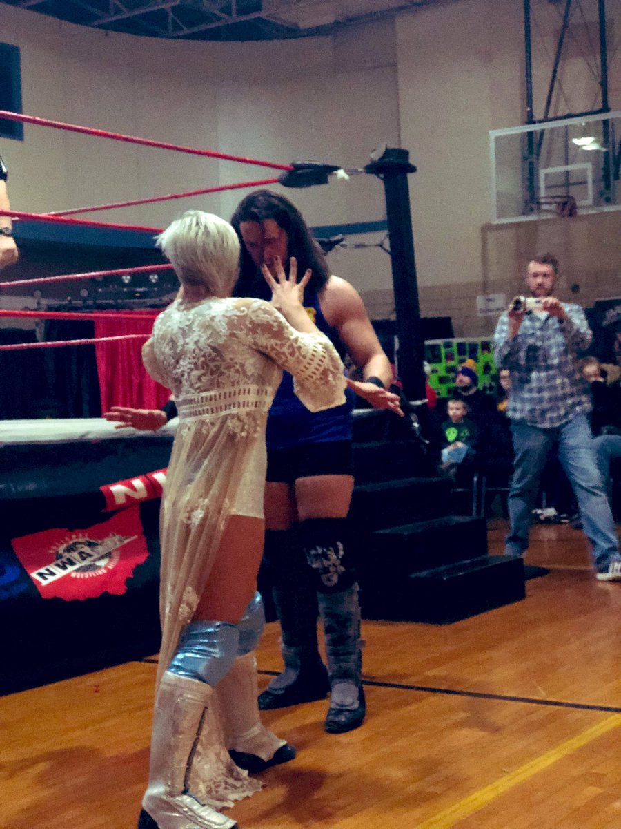 matthew_zimmer's tweet image. The @RealSavageGent got angry, @RealLadyFrost froze a man in his tracks, Victor’s hand was raised, and well... it was business as usual at @MidwestMCW tonight. #PrettyProper