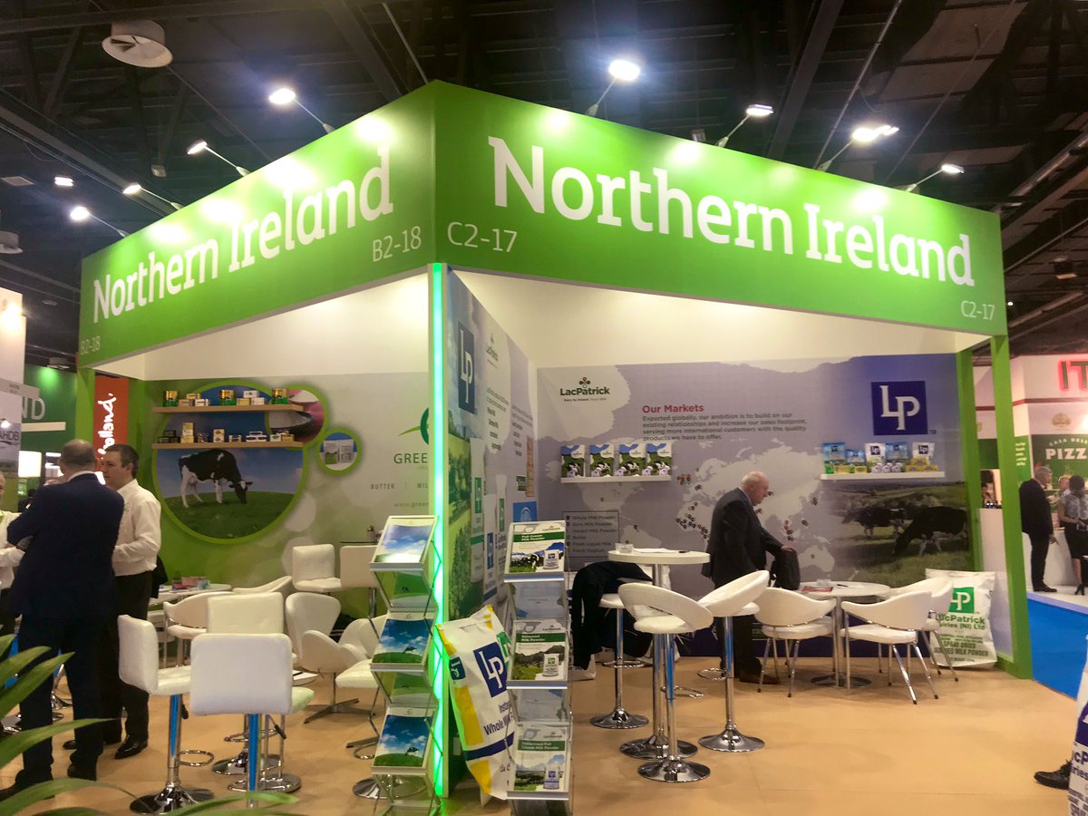 InvestNI_IMEA's tweet photo. We’re all ready for day one of @Gulfood with @Naturalumber @WhitesOats @LPDairies @foodstoriesni @glastryfarm @LakelandDairies #greenfields @buynifoods @Shetal_InvestNI Visit us in Sheikh Seed Hall &amp; Dairy Hall @tradegovukMENA #exportisGREAT #NorthernIreland https://t.co/wAkIlyxlsk