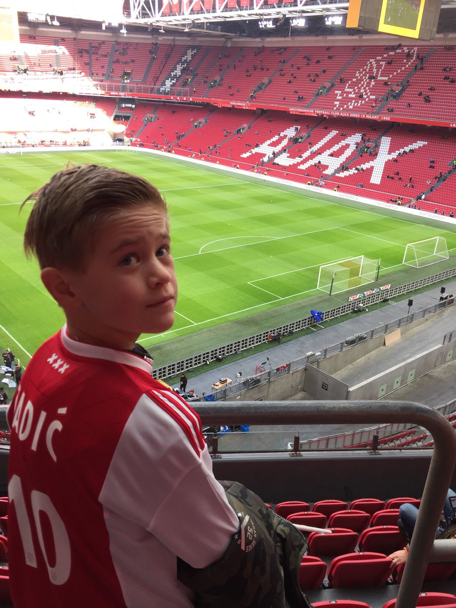 robinwestera's tweet photo. @AjaxFancare #Ajaxdebuut Luuk zijn eerste Ajax wedstrijd in de Johan Cruijff Arena. AJA-NAC https://t.co/2Im7Eob2nz