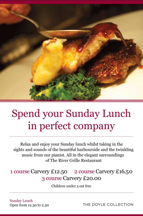 RiverGrilleBris's tweet photo. Who is joining us for Sunday Lunch today? Our delicious carvery is available from 12.30 to 2.30 today! https://t.co/KOwU41qY5b