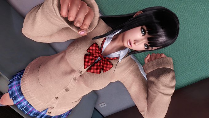 metaさんのカーディガンMODお借りしました～
萌え袖すこです👍
#ハニーセレクト #HoneySelectUnlimited 