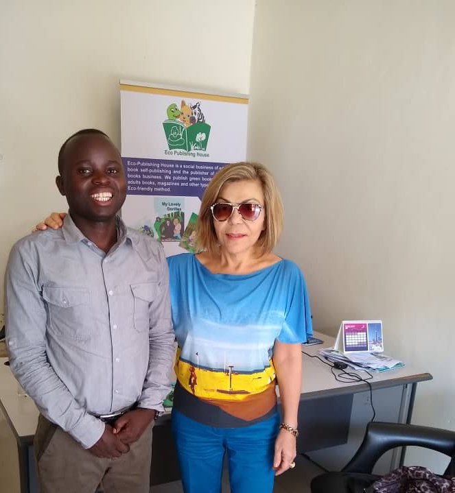 AmbayouthRwa's tweet photo. We are welcomed Giustina from edition PYRAMIDE en France who is going to Enhance our Children books which aim to connect the children with Nature. @PublishingEco @RwandaIdea @SCIRwanda @SomaUmenyeRw @NatGeo @L214 https://t.co/Z1ji6VZWlz