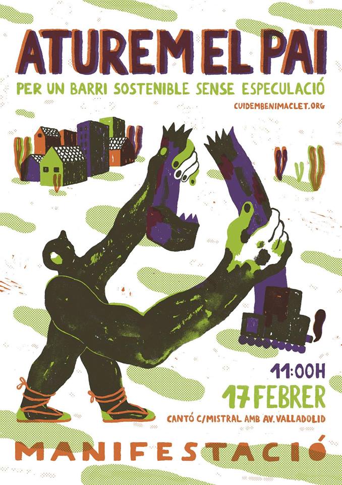 BenimacletViu's tweet photo. Hui a les 11 #aturemelpai “Per un barri sostenible sense especulació” #maipai @cuidembeni @apuntnoticies @levante_emv https://t.co/VzxFYoRLCf