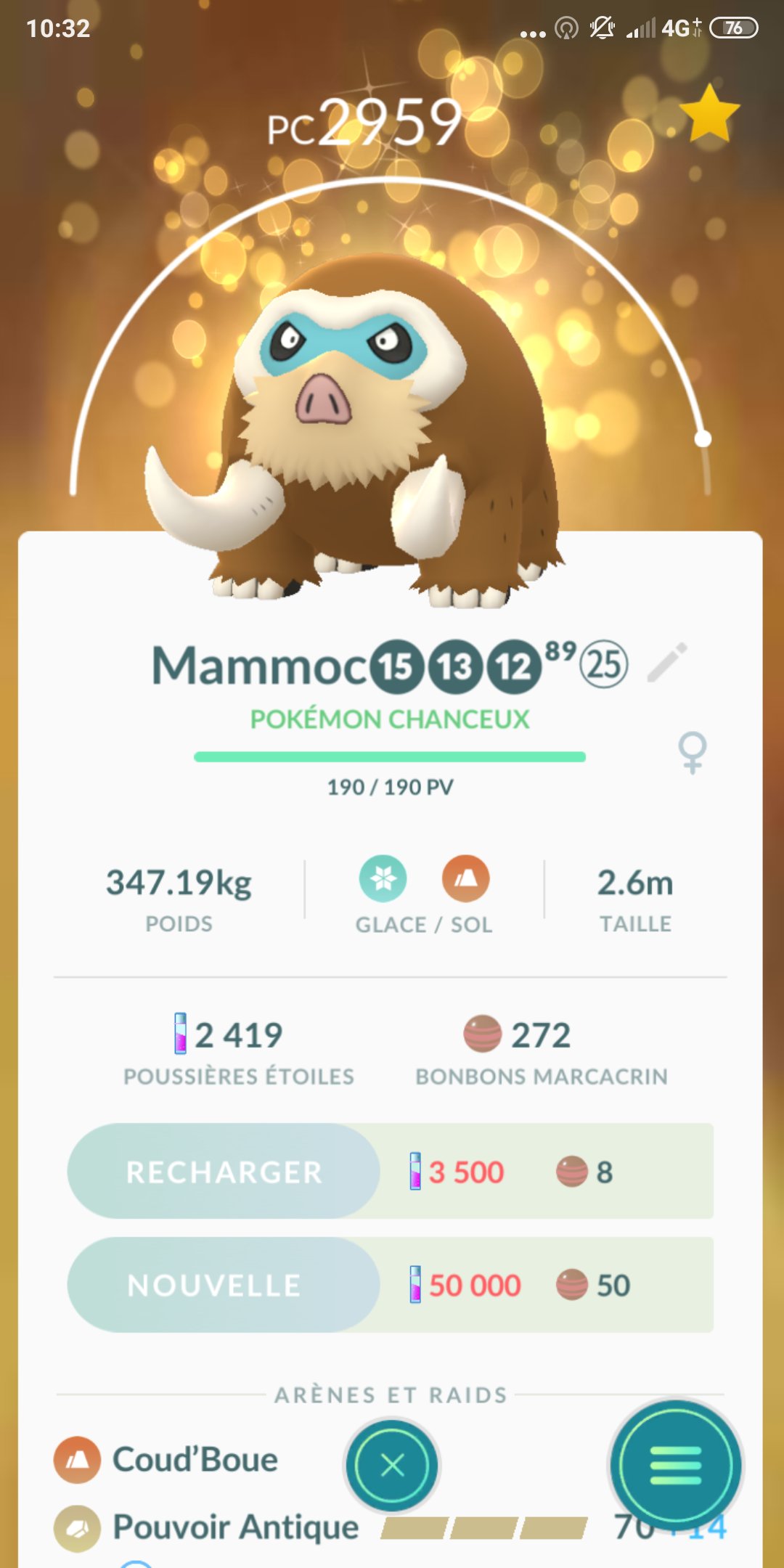 Niconigps New Lucky In My Pokedex During The Communityday Mamoswine With The Special Attack Ancient Power Mammochon マンムー ポケモンgo Pokemongo T Co 25pynnqyvj Twitter