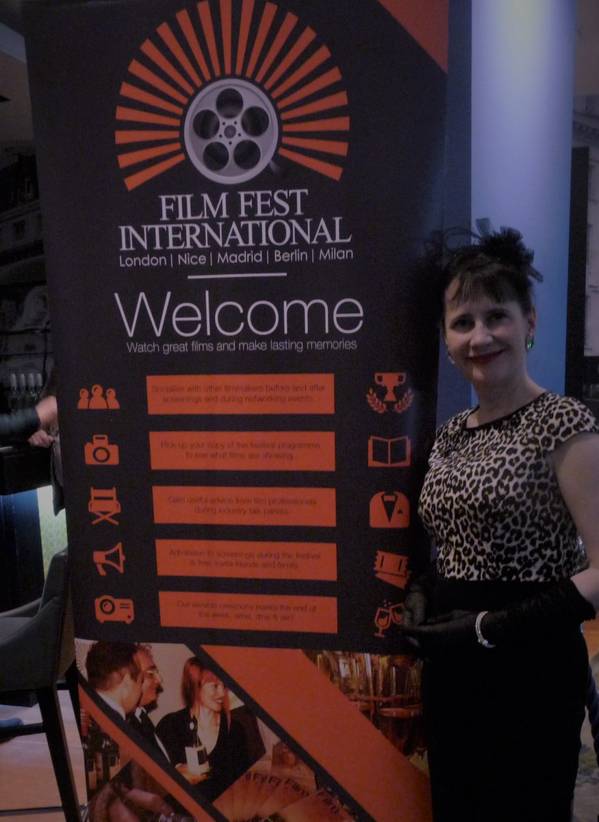 katesandison's tweet image. Wonderful first night @FilmFestInt in London  with colleague Alex Sultoon - go 'John Tregenoweth-his Mark'!