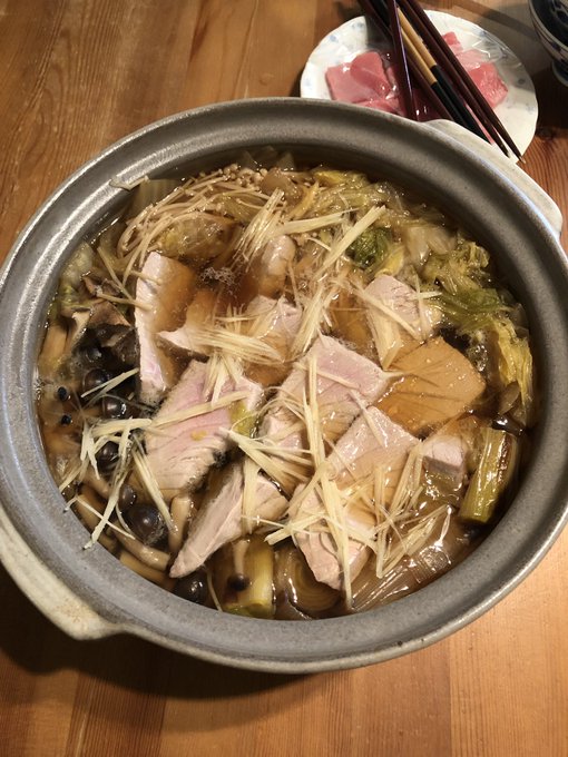 今日はねぎま鍋 