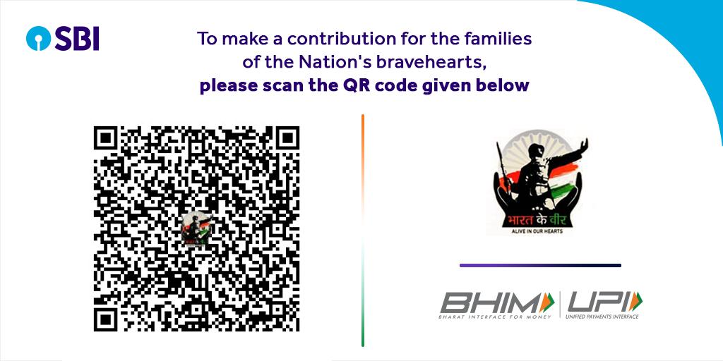 Would you like to provide assistance to the families of our martyred soldiers? Make a contribution at https://bharatkeveer.gov.in or through UPI using VPA- bharatkeveer@sbi
#BharatKeVeer @NPCI_BHIM @NPCI_NPCI