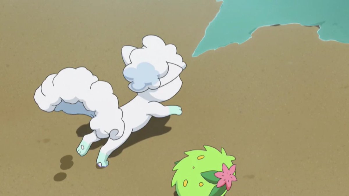 にかいち בטוויטר リーリエのシロン アローラロコン とマオのシェイミのこの可愛さよ アニポケ Anipoke