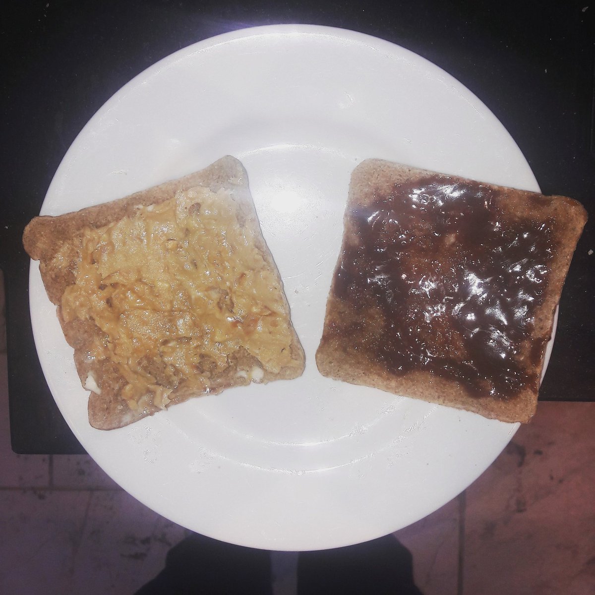 MPB911's tweet image. #breakfast = #verysimple #wholegrain #brownbread with #marmite and #peanutbutter  #vitamins and #protein #kickstart