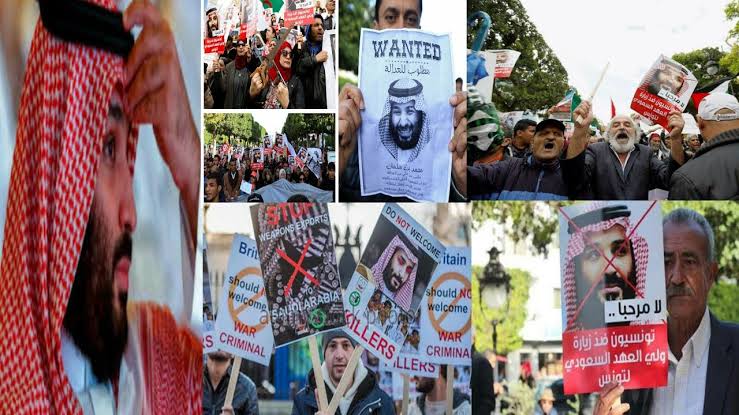 Sagopaak's tweet photo. Money doesnt count but only Humanity count.When #CrownPrince MBS was giving 540 Million$ to Essebsi, dignified #Tunisia-ns were protesting against Killer MBS.
#PakistanRejectMbs #MbSNotWelcome #CrownPrinceinPakistan
#PakSaudiFriendship
#PakSaudiCulturalBonds
#PakSaudiBrotherhood https://t.co/XeBZ0SONBu